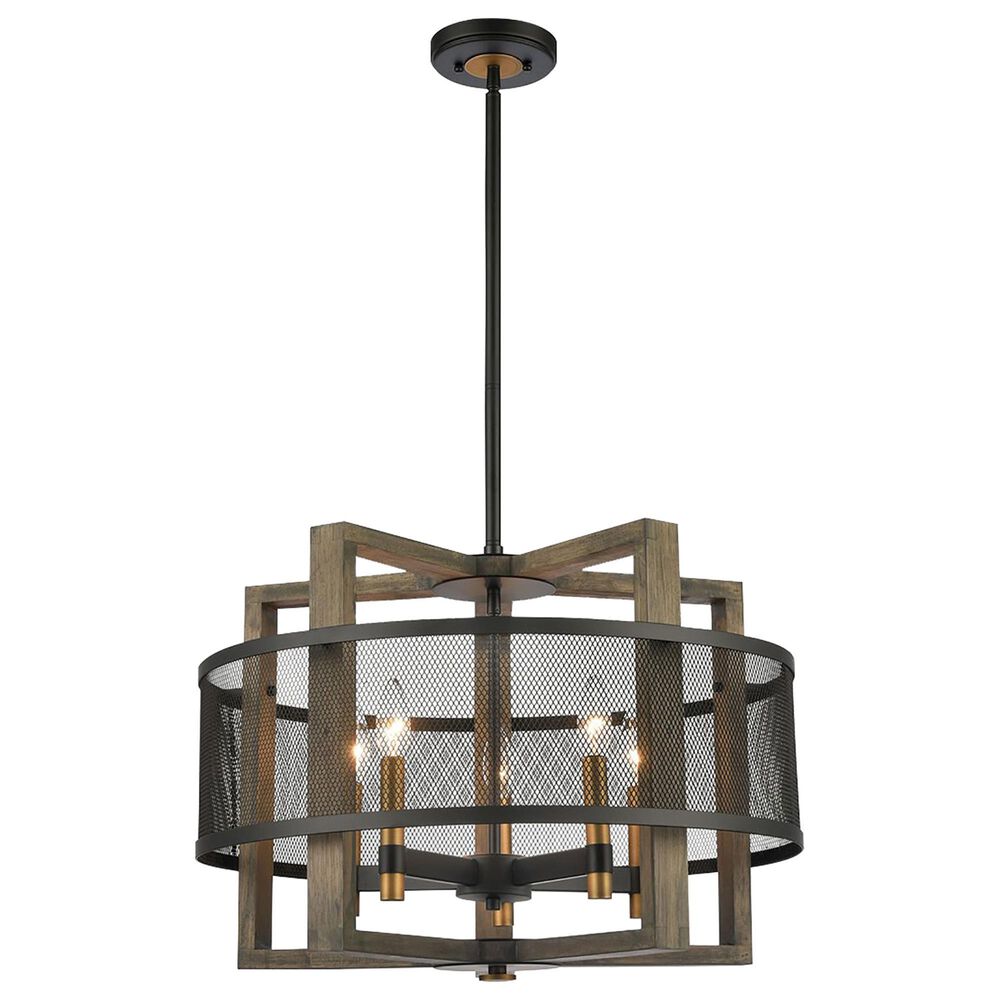 Stein World Woodbridge 5-Light Chandelier in Matte Black, , large