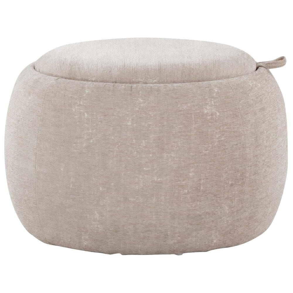 Lumisource Tray Storage Pouf in Light Brown, , large