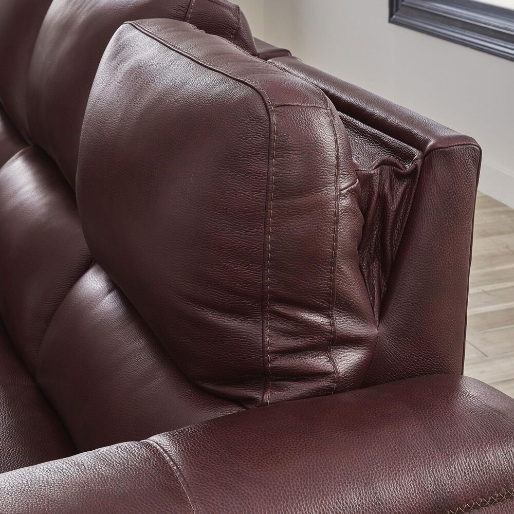 Ashley Alessandro Power Reclining Sofa in Garnet, , large
