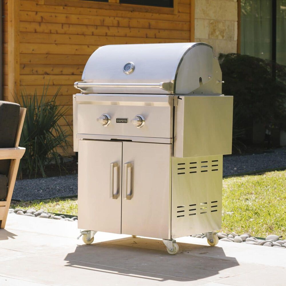 Coyote Outdoor 28&quot; Freestanding Natural Gas Grill in Stainless Steel, , large