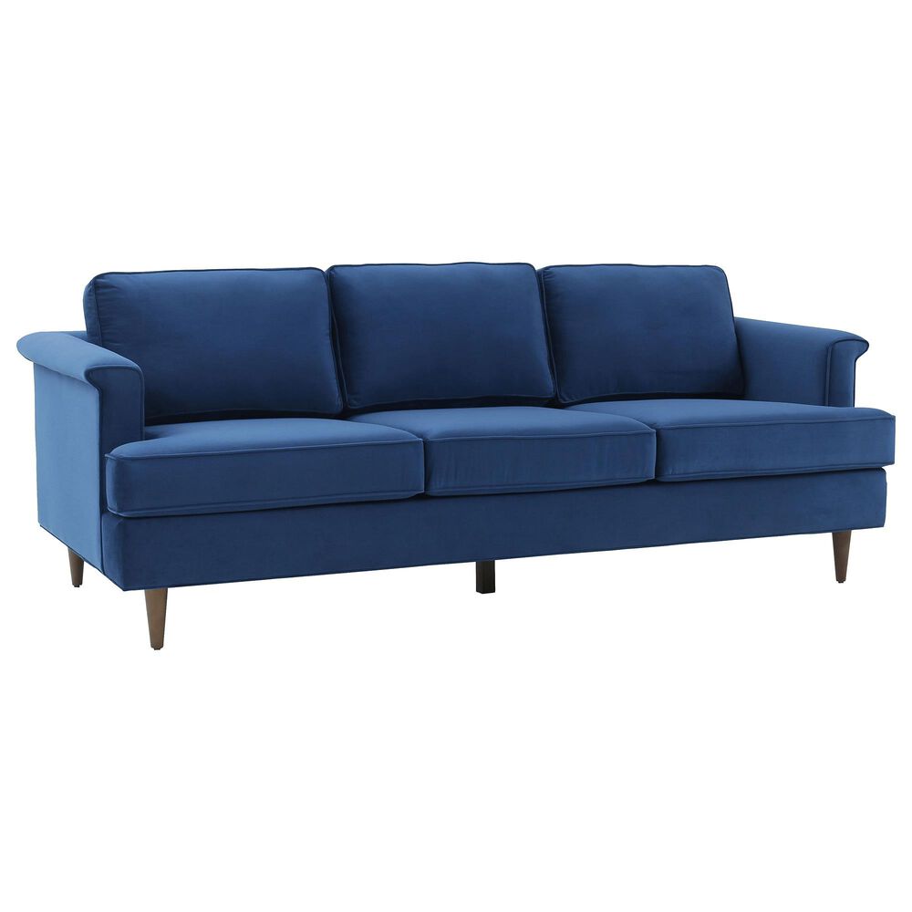 Tov Furniture Porter Velvet Sofa in Navy Nebraska Furniture Mart