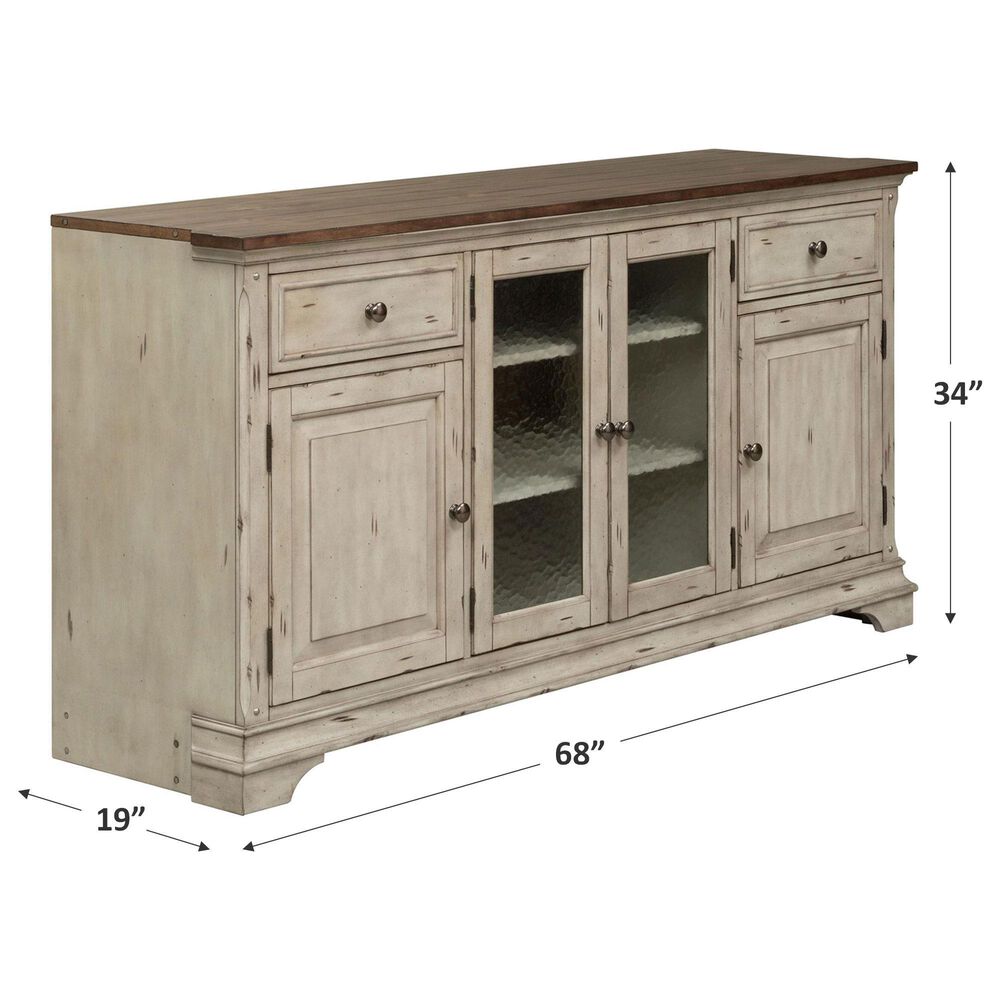 Belle Furnishings Morgan Creek 68&quot;  TV Console in White, , large