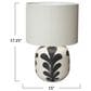 Teak Interiors Collected Notions Stoneware Table Lamp in Black and Cream, , large