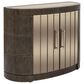 Bassett Mirror Company Serrano 4-Door Hall Cabinet in Rich Chocolate Brown and Bronze, , large