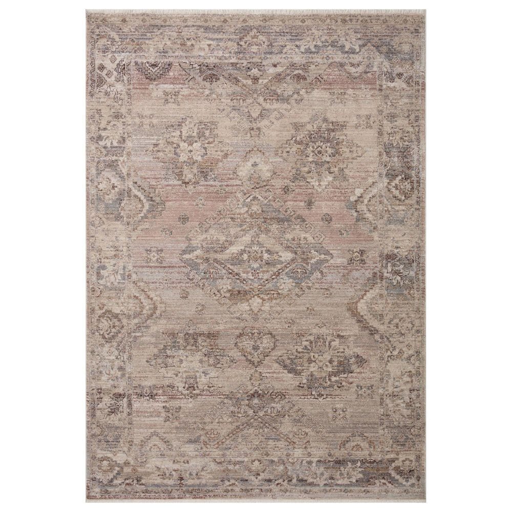 Loloi Lyra 9"3" x 13" Blush and Dove Area Rug, , large