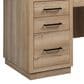 Riva Ridge Harman 3-Piece Executive Desk with Bookcase and File Cabinet Set in Creamy Natural, , large