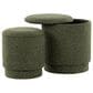 Lumisource Marla 2-Piece Upholstered Ottoman Set in Dark Green, , large