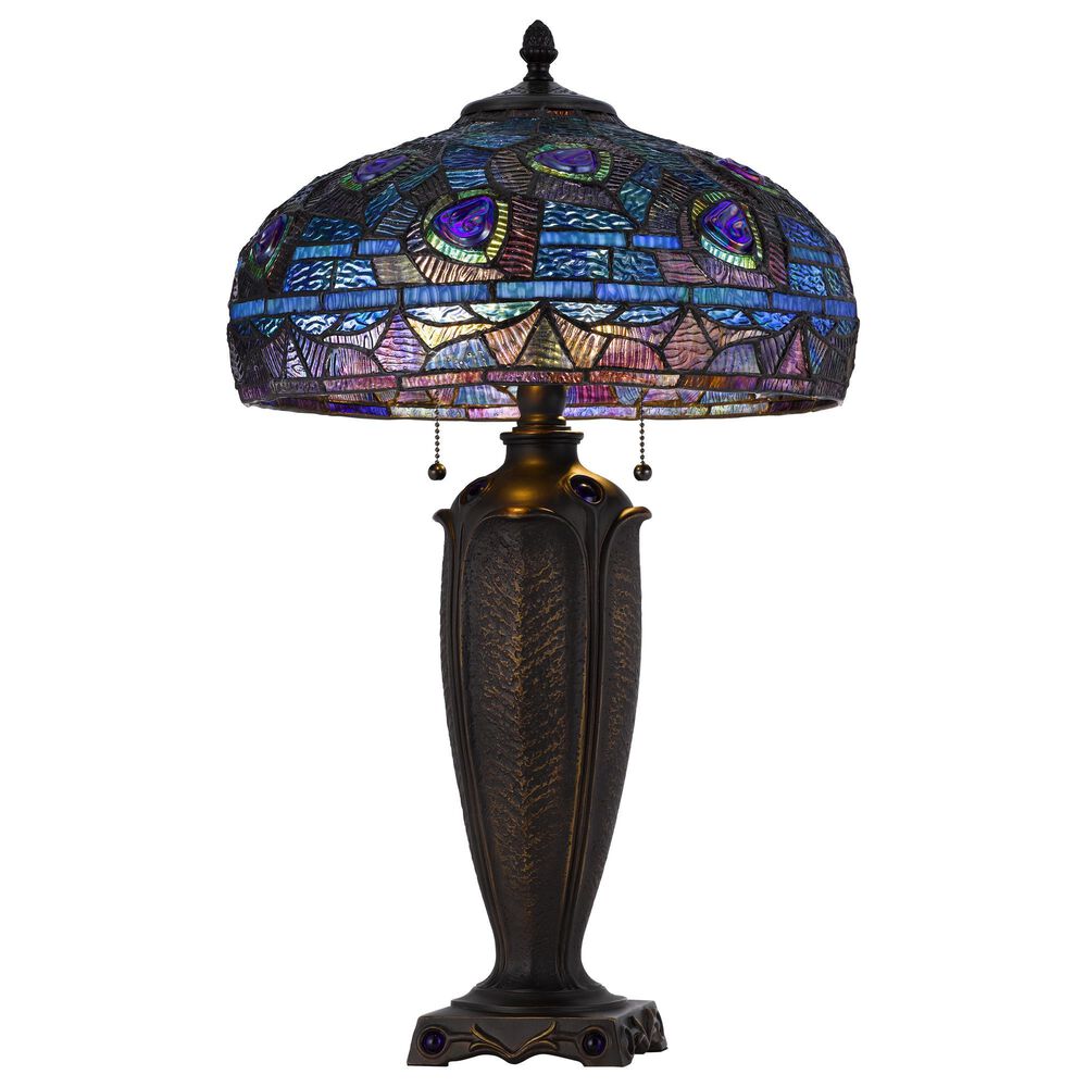 Cal Lighting Tiffany Table Lamp in Dark Bronze, , large
