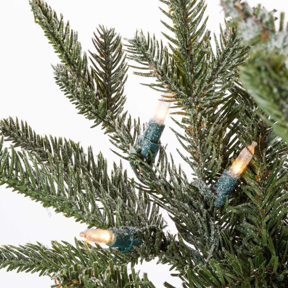 The Gerson Company 4&#39; Electric Lightly Flocked Half Holiday Tree in Green, , large
