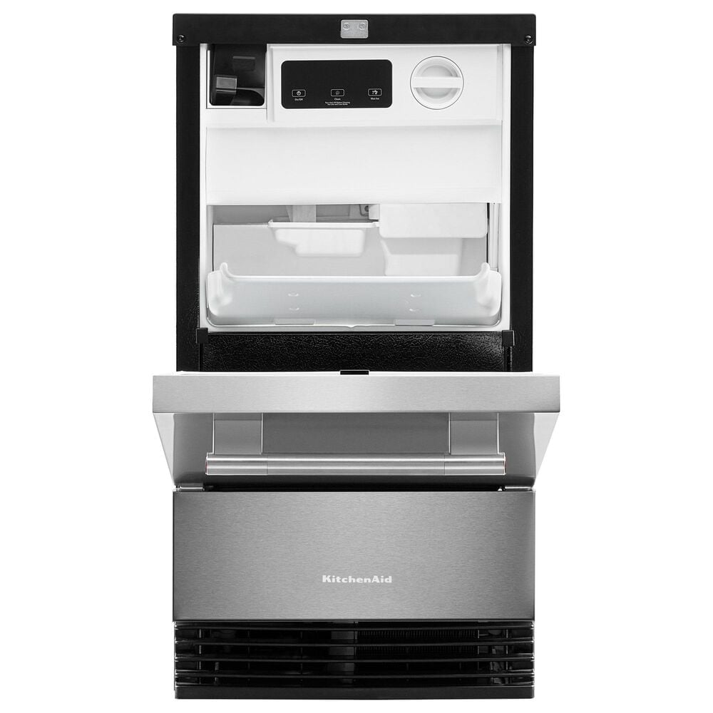 KitchenAid 18&quot; Automatic Ice Maker in PrintShield Stainless, , large