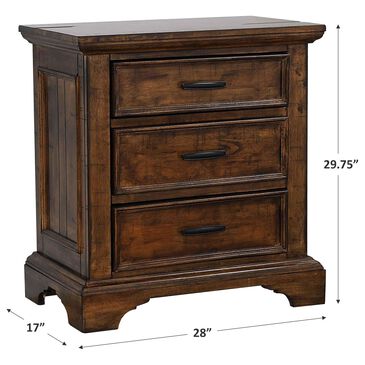 Pacific Landing Elk Grove Nightstand in Vintage Bourbon, , large