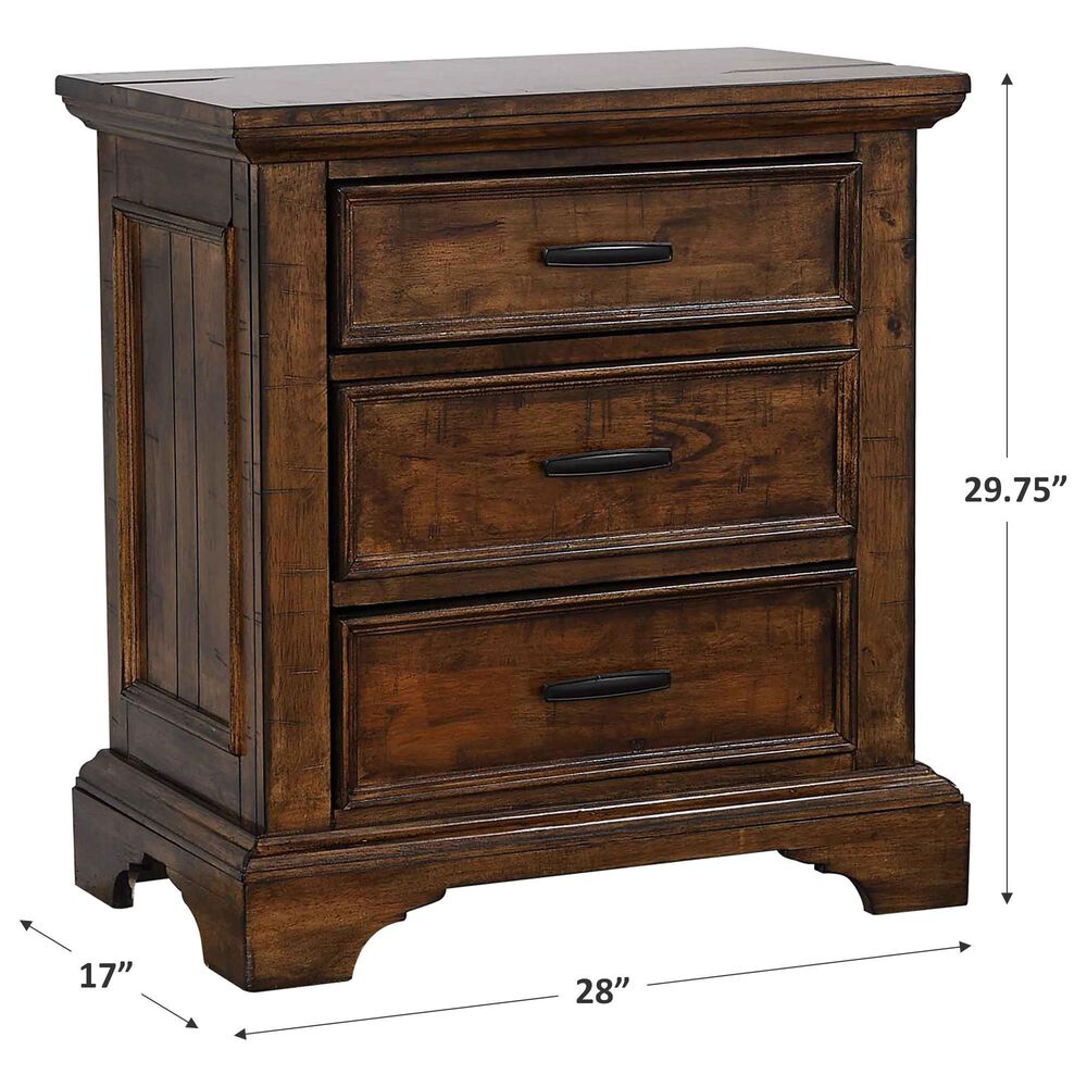 Pacific Landing Elk Grove Nightstand in Vintage Bourbon, , large
