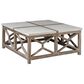 Uttermost Catali 40" Square Coffee Table in Light Wood and Grey, , large