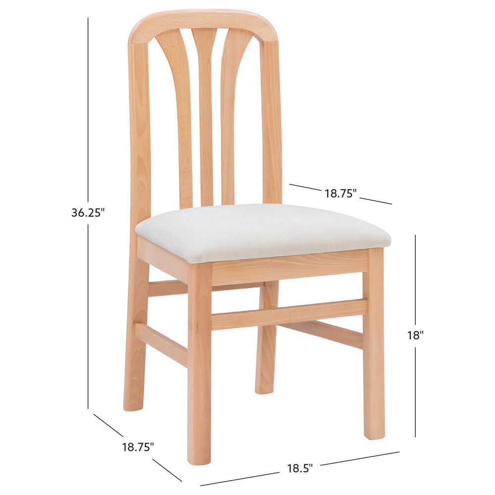 Linon Home Decor Pamela Side Chair in Natural (Set of 2), , large