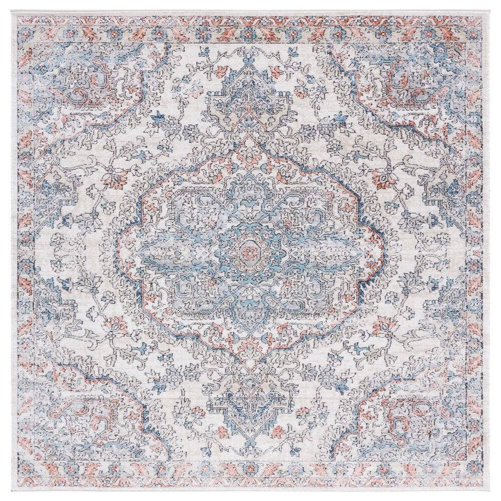 Safavieh Oregon ORE812 6"7" Square Grey and Blue Area Rug, , large