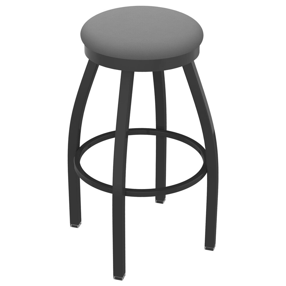 Holland Bar Stool 802 Misha 30" Swivel Bar Stool with Pewter and Canter Folkstone Grey Seat, , large