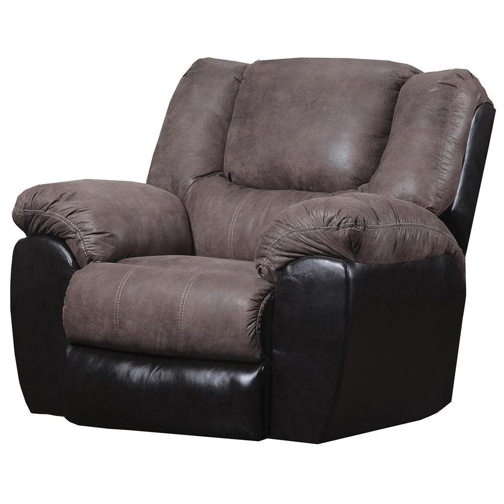 Simmons Upholstery Manual Rocker Recliner in Bandera Mocha and Bingo Brown, , large