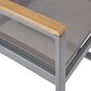 Hearth and Haven Glasgow Outdoor Dining Chair with Mesh Seat in Grey (Set of 2), , large