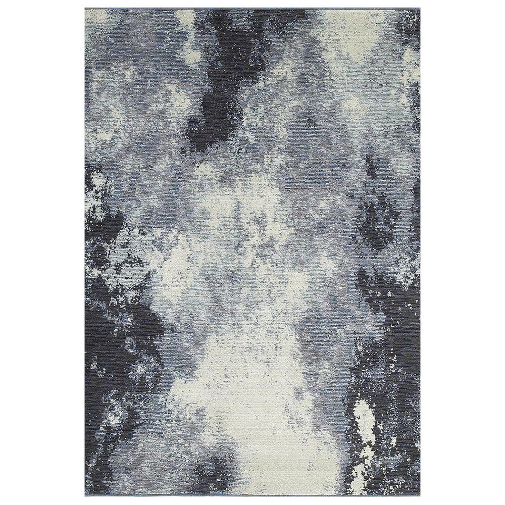 Oriental Weavers Evolution 8000B 7"10" x 10"10" Navy Area Rug, , large