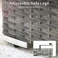 HOMLUX 8-Piece Patio Conversation Set in Gray, , large