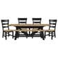 Hawthorne Furniture Hendricks Dining Table, 4 Dining Chairs and Bench in Rustic Wheat and Raven Finish, , large