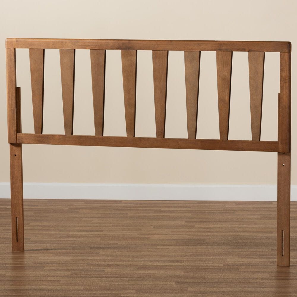 Baxton Studio Duncan King Slat Headboard in Ash Walnut, , large