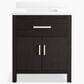 Kohler Kresla 30" Single Bathroom Vanity in Carbon Oak with 3 cm White Quartz Top and Rectangular Sink, , large