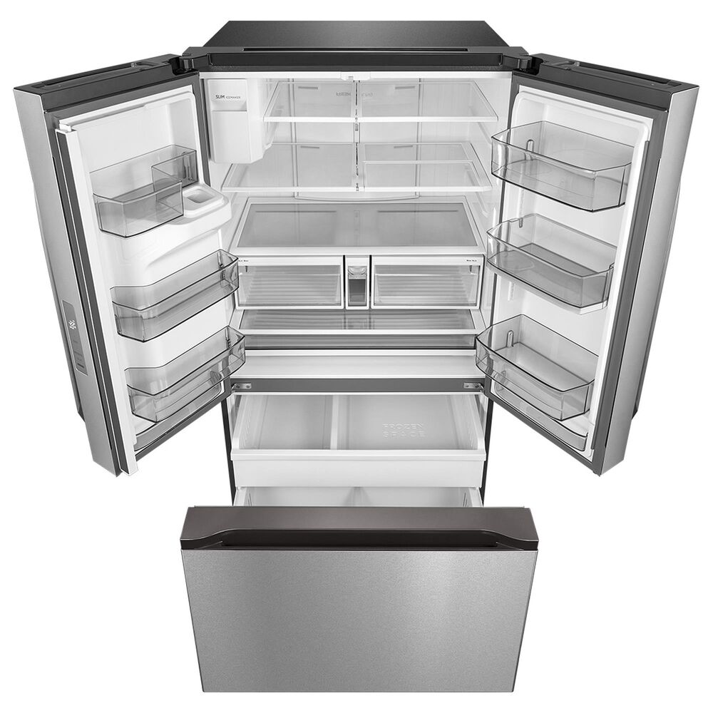 Midea 4-Piece Kitchen Package with 29.3 Cu. Ft. French Door Refrigerator and 6.3 Cu. Ft. Electric Range in Stainless Steel, , large