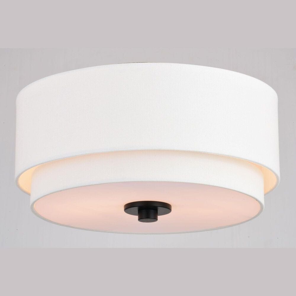 Vaxcel Burnaby 2-Light Flush Mount in Black, , large