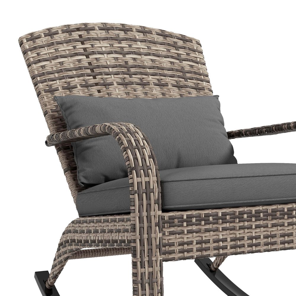 Hearth and Haven Outdoor Adirondack Rocking Chair in Gray, , large