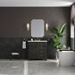 James Martin Vanities Brookfield 36" Single Bathroom Vanity in Black Onyx with 3 cm Lime Delight Quartz Top and Rectangular Sink, , large