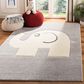 Safavieh Carousel CRK165 8" x 10" Grey and Ivory Kids Area Rug, , large