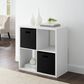 Linon Home Decor Galli 4-Shelf Bookcase in White, , large
