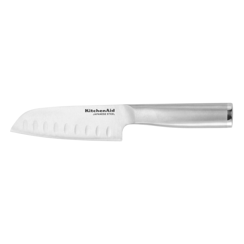 KitchenAid Gourmet 5" Serrated Utility Knife with Blade Cover in Stainless Steel, , large