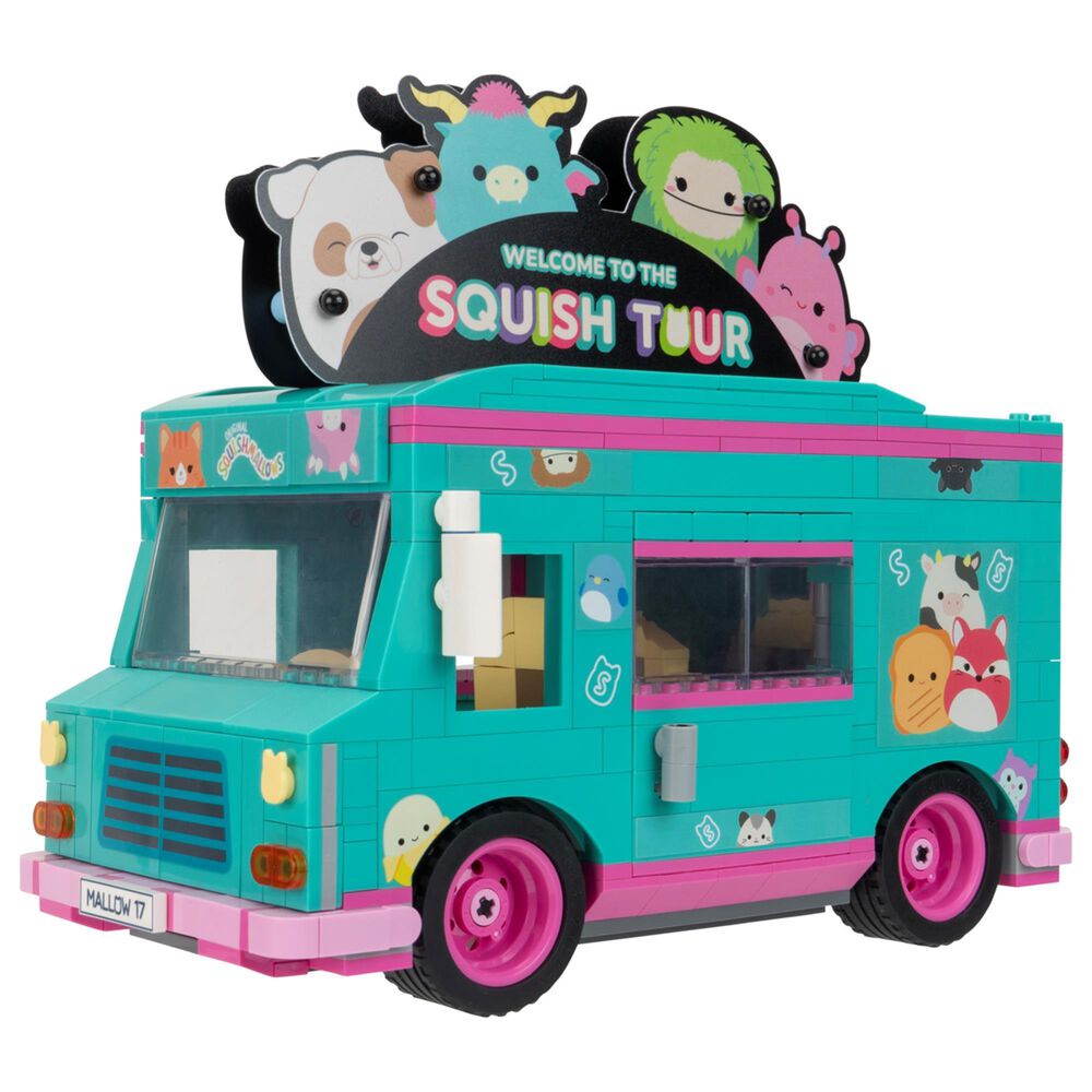 Squishmallow Squish Tour Van Building Set with Cam, Bubba and Brina, , large