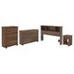 Sauder River Ranch 4-Piece Full/Queen Bedroom Set in Grand Walnut, , large