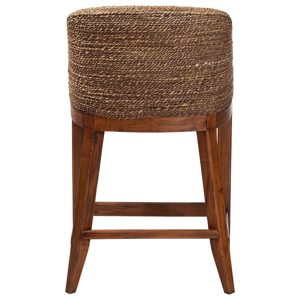 Baxton Studio Jasper Counter Stool in Brown Wash, , large