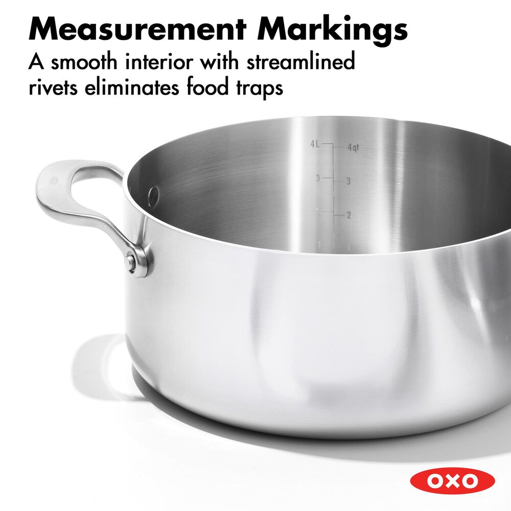Green Pan Mira 5.2-Quart Covered Casserole with Lid in Stainless Steel, , large