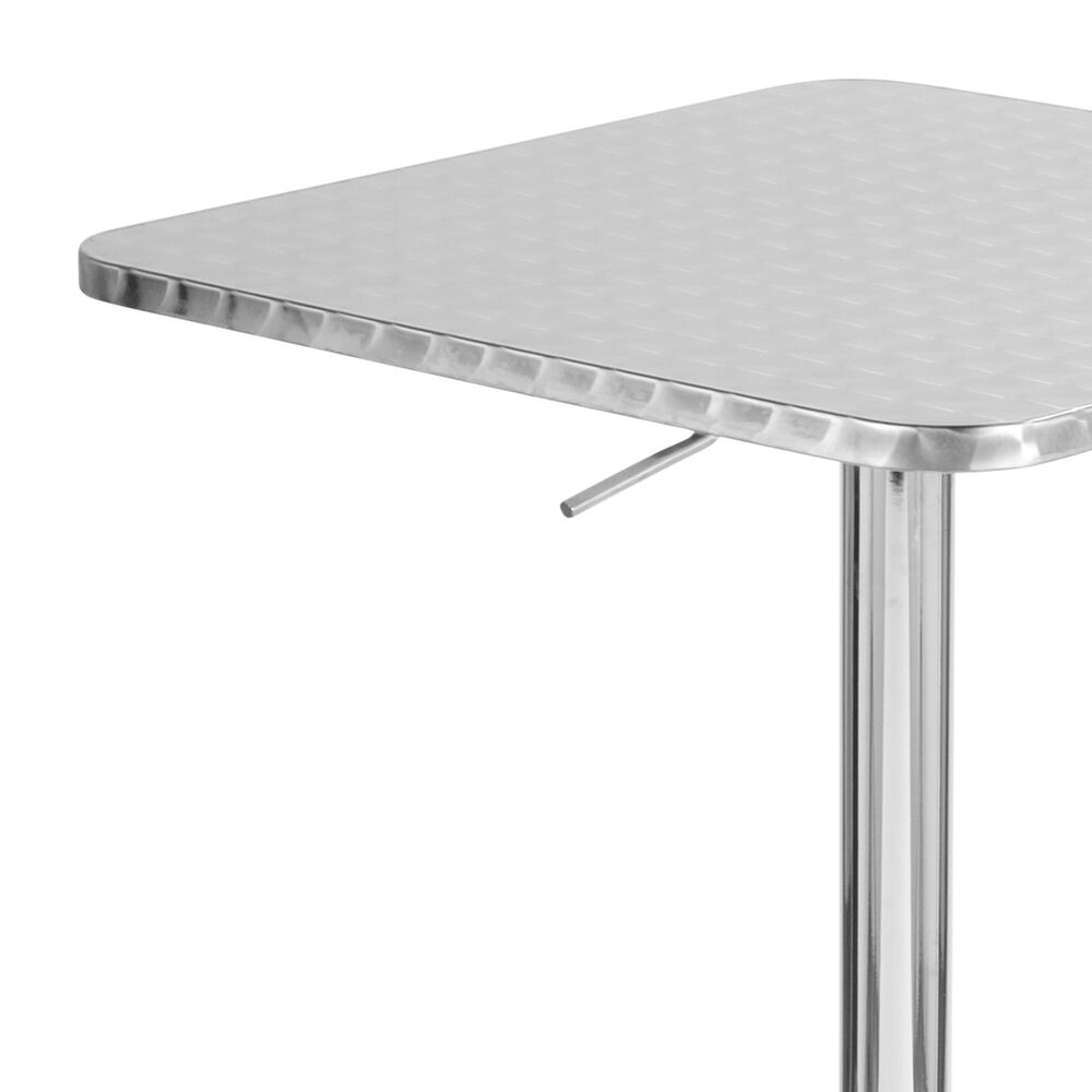 Lumisource 41&quot; Adjustable Bar Table in Silver and Chrome, , large