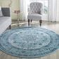 Safavieh Evoke EVK220E 3" Round Light Blue Area Rug, , large