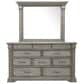 Chapel Hill Madison Ridge 10 Drawer Dresser and Mirror in Bluff Gray, , large