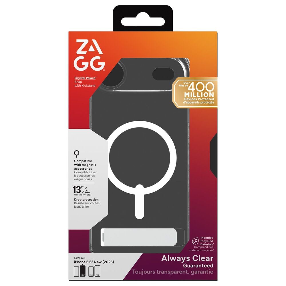 Zagg Crystal Palace Snap Case with Kickstand for Apple iPhone Air in Clear, , large