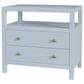 Butler Specialty Company Nora 2-Drawer Wide Nightstand with Open Shelf in Light Blue, , large