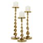 Maple and Jade Candle Holder in Polished Gold (Set of 3), , large