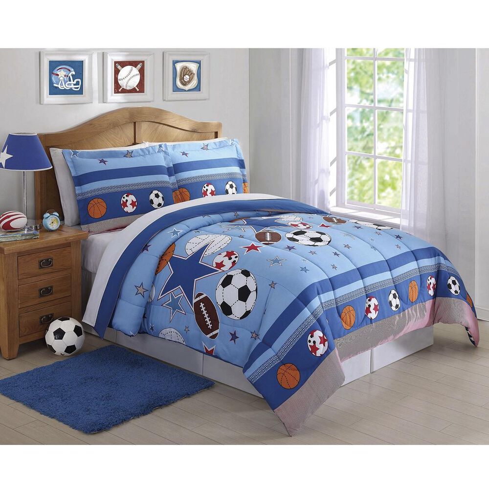 Pem America Sports and Stars 2-Piece Twin Comforter Set in Blue, , large