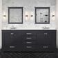 Lexora Home Dukes 80" Double Bathroom Vanity in Espresso with 2 cm White Cultured Marble Top and Rectangular Sinks, , large