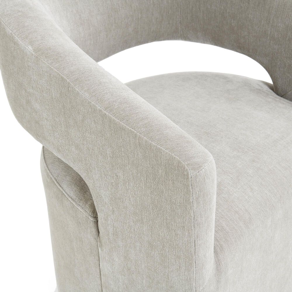 Furniture of America Rivena Modern Arm Chair with Casters in Taupe, , large