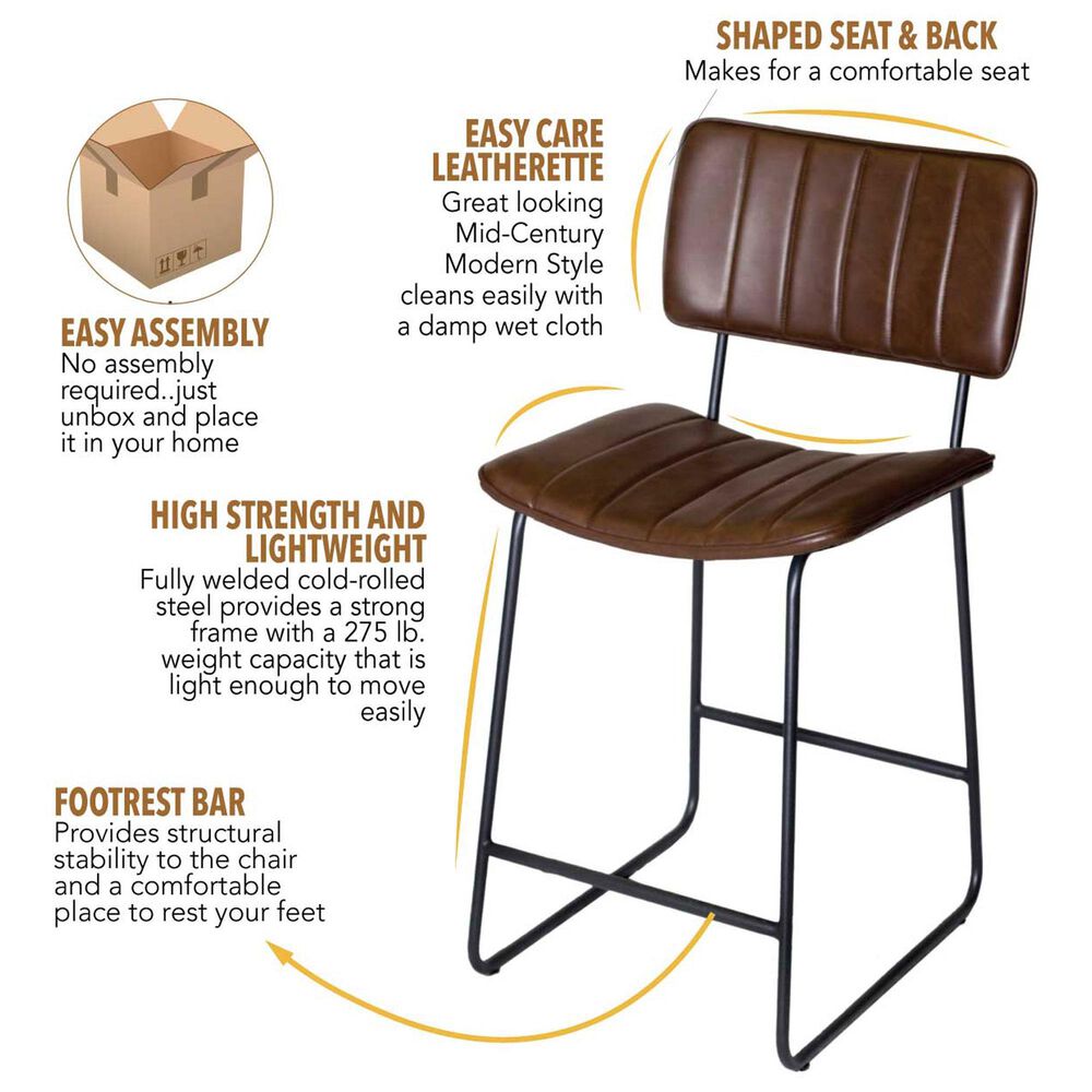 Steve Silver Tribeca Counter Stool in Cordovan, , large