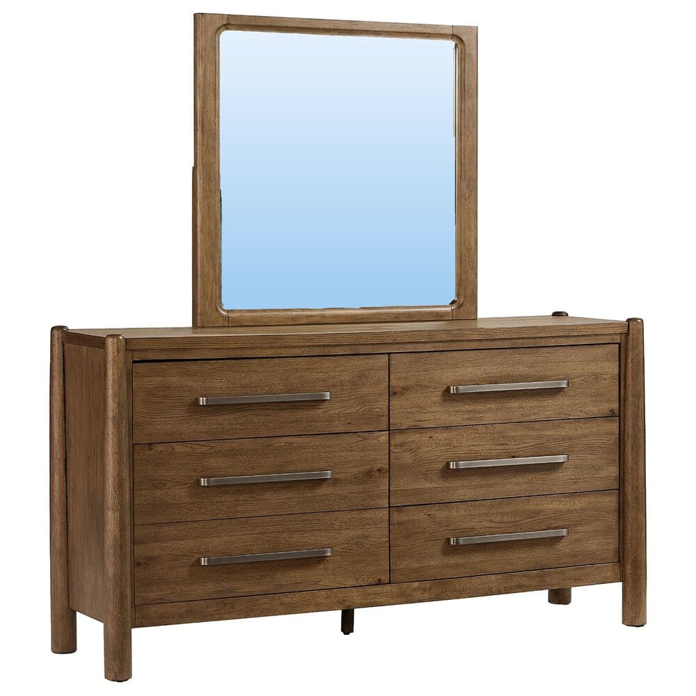 Riverside Furniture Henderson 5 Piece King Platform Panel Bedroom Set in Toasted Pecan, , large