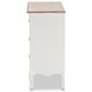 Baxton Studio Amalie 4-Drawer Accent Storage Cabinet in White and Oak, , large